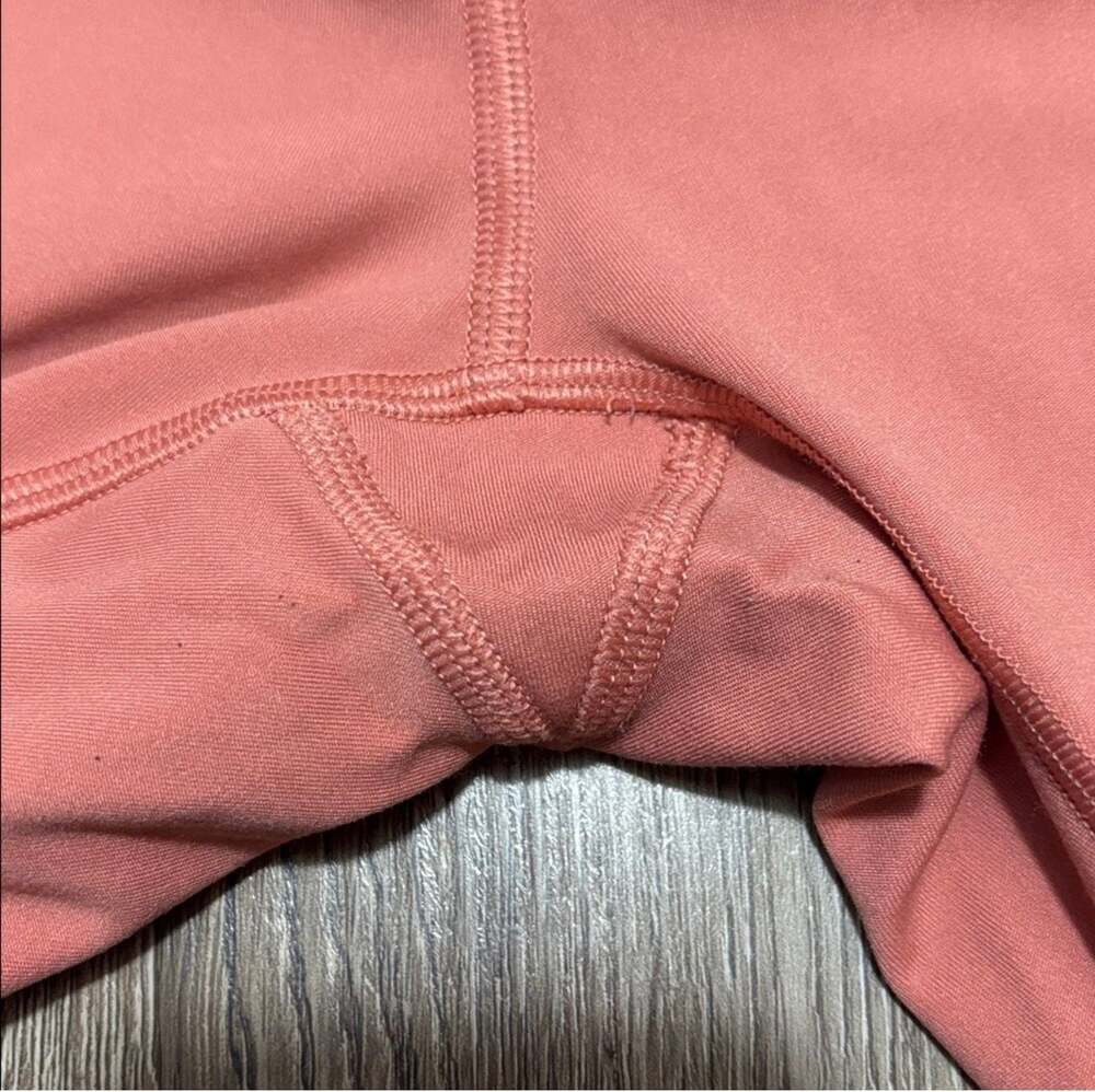 PINK Victoria's Secret High Waist Lace Mesh Cutout Leggings Coral - Picture 6 of 6